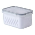 thumbnail image 1 of Yonrjhukm Fruit and Vegetable Storage Containers for Fridge, Leak-Proof Organizer Bins with Lid & Draining Colander, Airtight Plastic Fresh Produce Storage for Grocery and Meat, 1 of 4