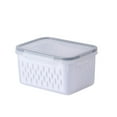 thumbnail image 1 of Yonrjhukm Fruit and Vegetable Storage Containers for Fridge, Leak-Proof Organizer Bins with Lid & Draining Colander, Airtight Plastic Fresh Produce Storage for Grocery and Meat, 1 of 4
