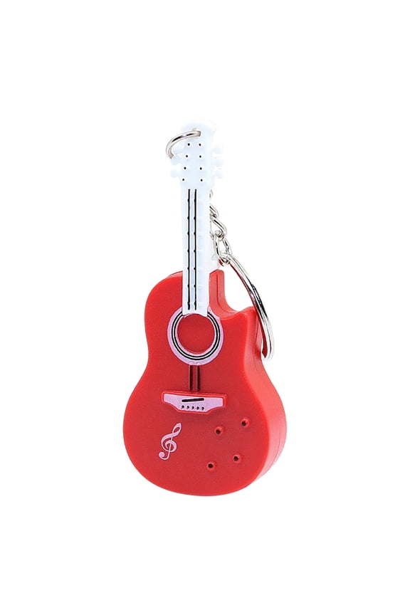 Funny Guitar with Led Light Sound Keychain Keyring Hanging Ornament