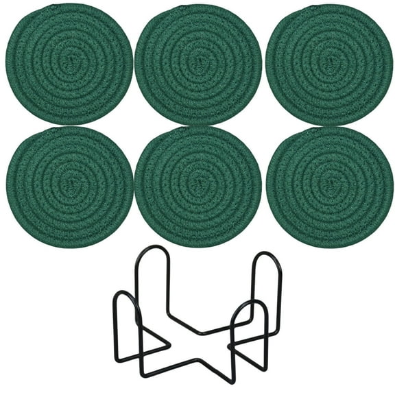 Yonrjhukm Handcrafted Cotton Rope Trivets Set, Heat Resistant Kitchen Placemats & Coasters, Durable Hot Pads for Countertops & Tables, Perfect Gift for Home & Kitchen