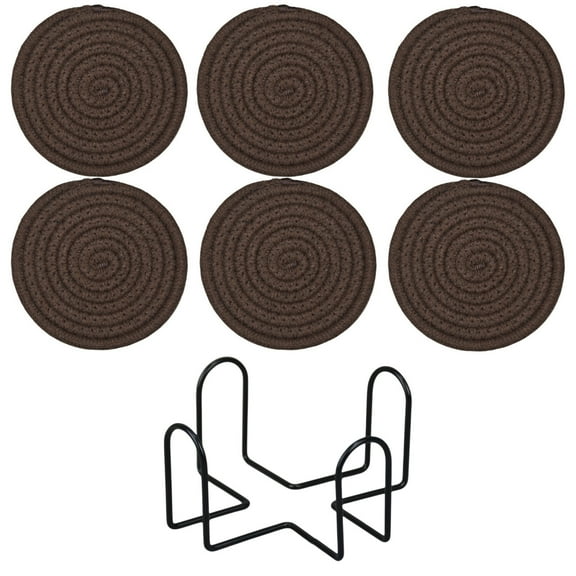 Yonrjhukm Handcrafted Cotton Rope Trivets Set, Heat Resistant Kitchen Placemats & Coasters, Durable Hot Pads for Countertops & Tables, Perfect Gift for Home & Kitchen