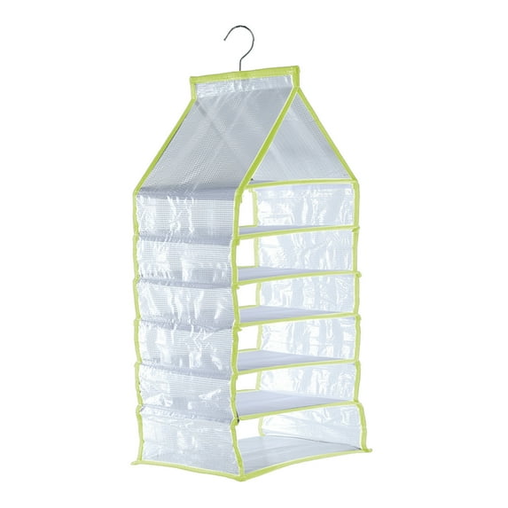 Yonrjhukm Hanging Closet Organizer for Clothes, Space-Saving Storage Shelves, Compact Hanging Storage Solution for Ultimate Closet Organization and Declutter