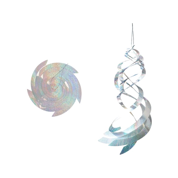 Yonrjhukm Hanging Reflective Wind Chime for Outdoor Garden, Stainless Steel Noisemaker with Rotating Motion to Protect Fruit Trees and Repel Birds, Environmentally Friendly Bird Deterrent