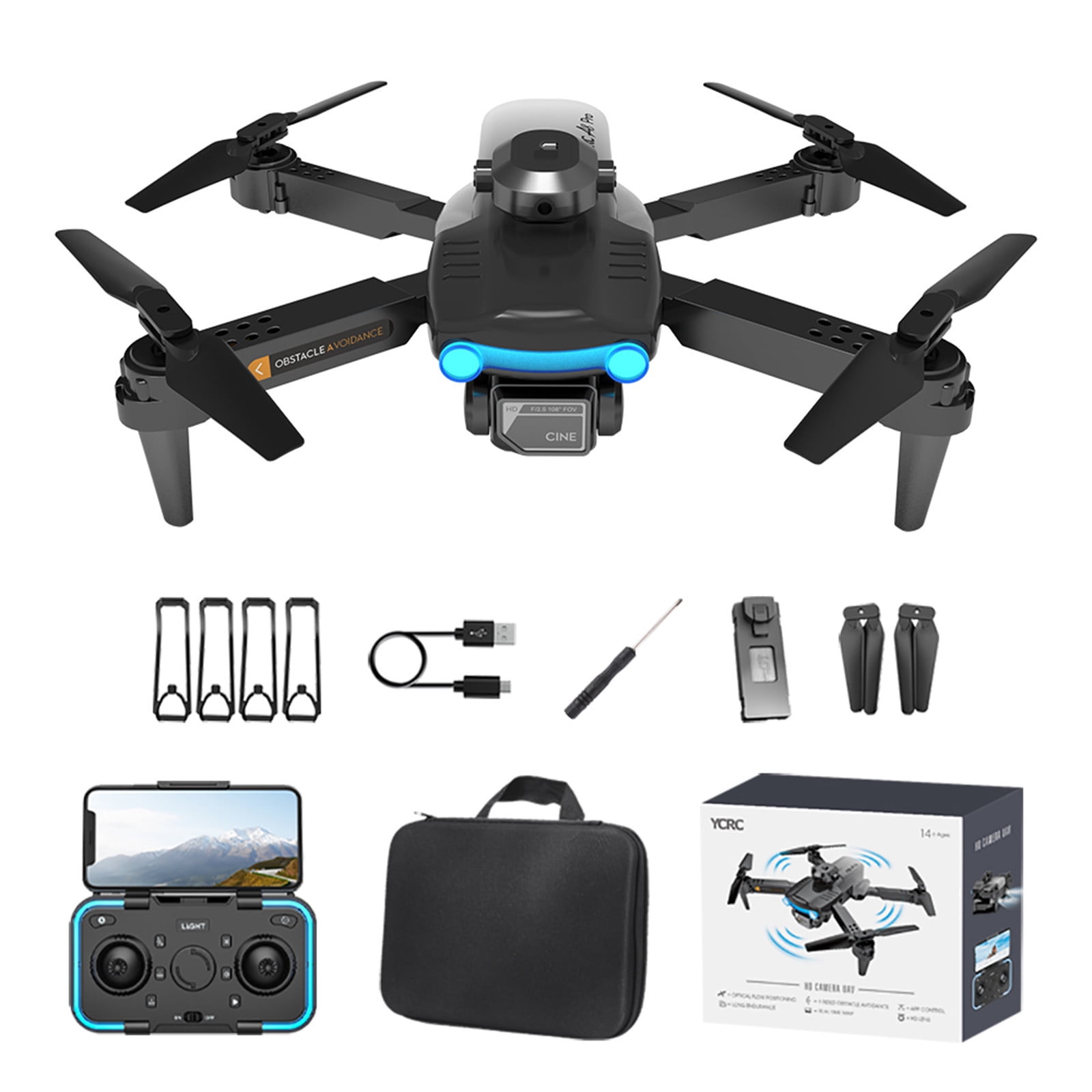 Yonrjhukm High Definition Dual Camera Drone with Optical Flow ...