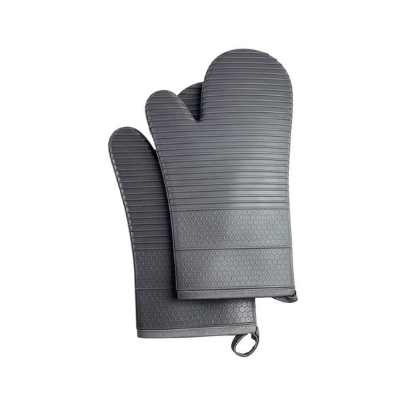 Yonrjhukm High Temperature Insulating Silicone Rubber Gloves for Kitchen Baking, Thickened Oven Mitts, Reusable Heat-Resistant Utensil Gloves, Easy to Clean, Flexible and Comfortable