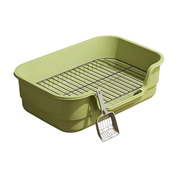 Yonrjhukm High Wall Dog Potty Tray, Removable Dog Litter Box for Small Medium Dogs, Easy Clean Waterproof Base, Spatter Proof Pet Toilet with Detachable Mesh Tray and Shovel