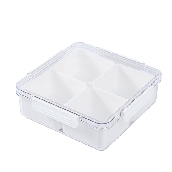 Yonrjhukm Household Fruit Candy Snack Box for Camping, Compartmentalized Storage Container for Dried Fruits, Nuts, and Snacks, Versatile Refrigerator Organizer with Sealing Lid