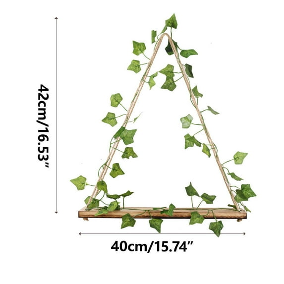 Yonrjhukm Industrial Style Iron Hanging Shelf, Wall-Mounted Wood Flower Stand, Decorative Plant Storage Rack, Multipurpose Floating Shelf for Home Decor and Organizing