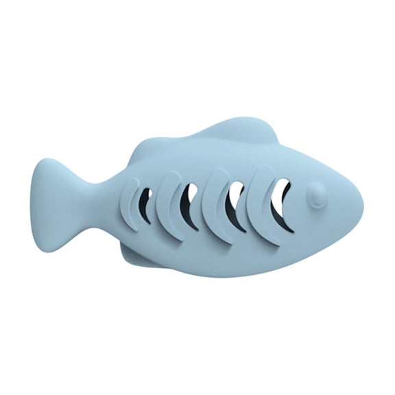 Yonrjhukm Interactive Cat Toys, 3Pcs Fish Shape Meal Dispenser Treats for Cats, Food Grade Silica Gel, Catnip or Snacks, Educational & Fun Hunting Toy for Cats