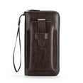 thumbnail image 1 of Yonrjhukm Large Capacity Long Men's Leather Zippered Wallet with Multiple Card Holders for Storing 6.9 Inch Phones, 1 of 2