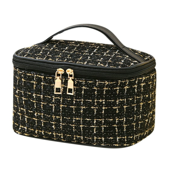 Yonrjhukm Large Capacity Makeup Bag, Portable Cosmetic Storage for Travel, Wash Bag, Organizer for Toiletries, Handbag for Work, Shopping, and Daily Use