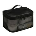 thumbnail image 1 of Yonrjhukm Large Capacity Transparent Travel Toiletry Bag, Double Layer Portable Organizer for Cosmetics, Daily Necessities, and Accessories, Multifunctional with Zipper and Handle Strap, 1 of 3