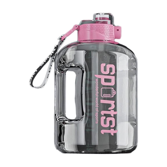 Yonrjhukm Large Capacity Water Cup, Portable Plastic Sports Flask for Fitness, Hiking, and Daily Use, Durable, Stylish, Eco-Friendly Water Bottle with Straw and Carrying Rope