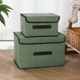 thumbnail image 1 of Yonrjhukm Large and Small Foldable Storage Boxes with Lids, Fabric Storage Solution for Organizing Clothes, Bedding, Toys, Books, and Documents, Versatile Storage Bins with Handles, 1 of 1