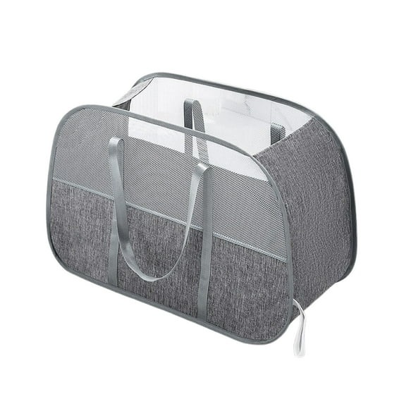 Yonrjhukm Large-capacity Foldable Laundry Basket, Breathable Mesh Dirty Clothes Hamper with Convenient Carrying Handles, Sturdy and Versatile Storage Solution for Home Use