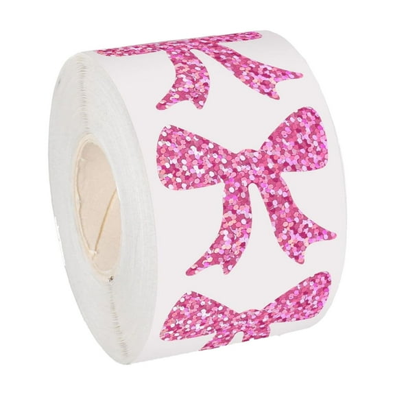Yonrjhukm Laser Bow Closure Tape Stickers for Scrapbooking, Diary Decoration, Gift Wrapping, Self-Adhesive Decorative Labels, Easy Tear and Stick Craft Supplies