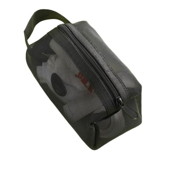 Yonrjhukm Mesh Storage Bag Mini Zipper Bag, Large Capacity Makeup Bag, Cosmetic, and Pencil Case for Stationery, Toiletries, Change, and Keys, Lightweight and Transparent Design