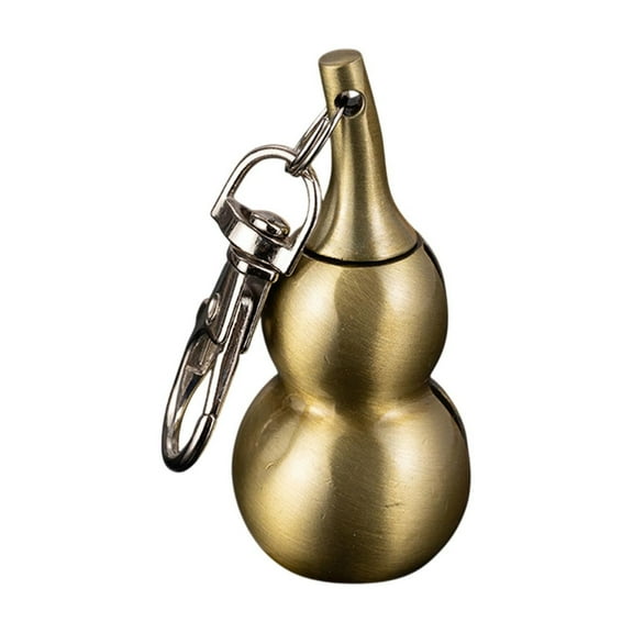 Yonrjhukm Metal Waterproof Matches Lighter, Unique Gourd-Shaped Keyring Accessory, 10,000 Strikes, Refillable & Durable, Stylish Outdoor Survival Tool, Perfect Gift for Friends & Family
