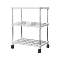 Yonrjhukm Mobile Storage Cart, Large Floor Shelving Unit, Adjustable Tier Shelves, Kitchen and Bathroom Organizer, Snack Storage Rack, Multi-functional Storage Solution