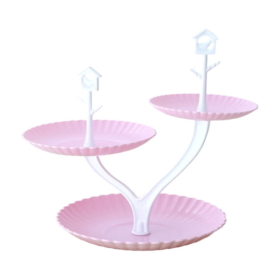 Yonrjhukm Multi-layered Fruit Serving Tray, Three-tier Dry Fruit Stand for Weddings, Parties, and Home Decor, Elegant Dessert Display for Appetizers, Cupcakes, and Treats