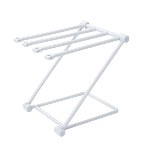 Yonrjhukm Multifunctional Kitchen Bathroom Towel Rack Hanger, Foldable Space-Saving Storage Organizer, Non-Slip Design, Sturdy Plastic Rack for Rags and More