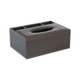 thumbnail image 1 of Yonrjhukm Multifunctional Remote Control Storage Box, Leather Organizer with Tissue Compartment, Stylish Desk and Coffee Table Accessory, Space-Saving Design for Home and Office, 1 of 6