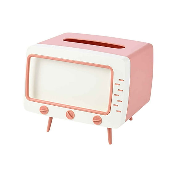 Yonrjhukm Multifunctional TV Design Tissue Box with Phone Stand, Stylish Tissue Storage for Living Room, Bedroom, Kitchen, Office & More, Elegant and Practical Home Decor Solution