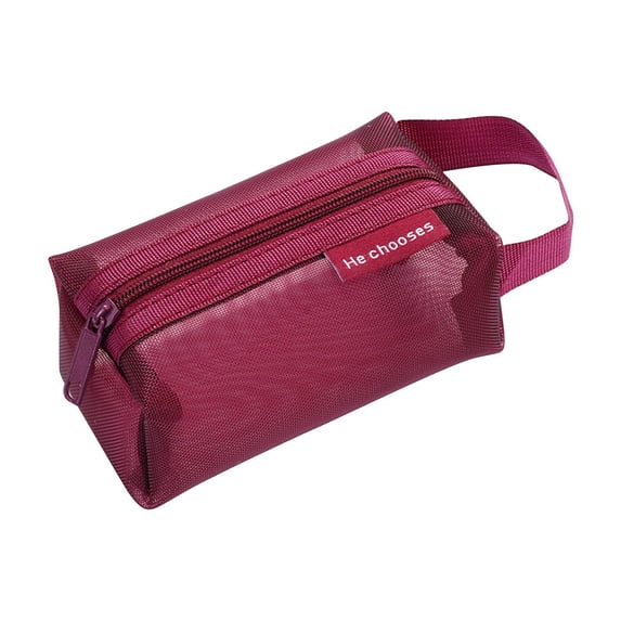 Yonrjhukm Nylon Mesh Wallet, Large Capacity Key Bag, Card Holder, Money Pouch, Transparent Storage Bag for Stationery, Cosmetics, and Toiletries, Easy to Carry