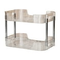 thumbnail image 1 of Yonrjhukm Plastic Double Layer Cosmetics Organizer, Transparent Bathroom Vanity Storage for Perfume, Lotion, and Beauty Products, Durable and Easy to Clean Desktop Shelf, 1 of 6