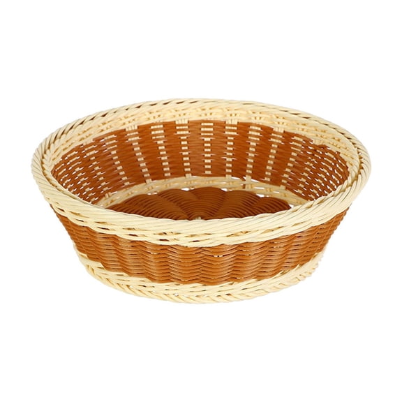 Yonrjhukm Plastic Imitation Vines Storage Basket, Multi-Functional Fruit and Vegetable Organizer, Snack and Candy Tray, Durable Weaving Design for Home and Supermarket Use