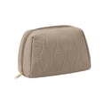 thumbnail image 1 of Yonrjhukm Portable Knitted Cosmetic Bag, Pineapple Texture Striped Design, Multifunctional Makeup Pouch, Leak Proof Storage Bag, Ideal for Travel, Shopping, and Daily Use, 1 of 6