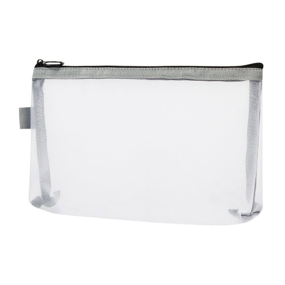 Yonrjhukm Portable Nylon Cosmetic Mesh Storage Bag, Travel Makeup Lipstick Pouch, Compact Zipper Organizer for Stationery, Toiletries & Small Items