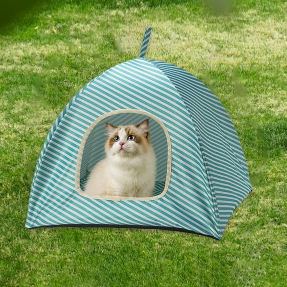 Yonrjhukm Portable Pet Teepee for Cats, Outdoor Cat Tent, Cozy Indoor Shelter, Breathable Fabric, Easy Setup Cat House, Durable Pet Products for Indoor and Outdoor Use