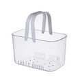 thumbnail image 1 of Yonrjhukm Portable Shower Organizer Caddy, Plastic Storage Basket with Handles for Bathroom, Kitchen, Dorm, Multi-Purpose Bin for Towels, Toiletries, and More, 1 of 6