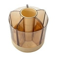 thumbnail image 1 of Yonrjhukm Rotary Makeup Brush Storage Container, Elegant Desktop Pen Holder, Large Capacity for 60 Brushes, Easy to Clean, 360° Rotation, Perfect Gift for Loved Ones, 1 of 3