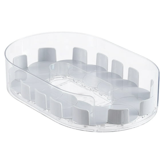 Yonrjhukm Rotating Storage Tray for Refrigerator, 360 Degree Plastic Beverage Organizer, Multi-Purpose Storage Rack for Seasoning, Cosmetics, Toiletries, Non-Slip Design