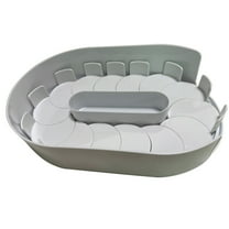 Yonrjhukm Rotating Storage Tray for Refrigerator, 360 Degree Plastic Beverage Organizer, Multi-Purpose Storage Rack for Seasoning, Cosmetics, Toiletries, Non-Slip Design