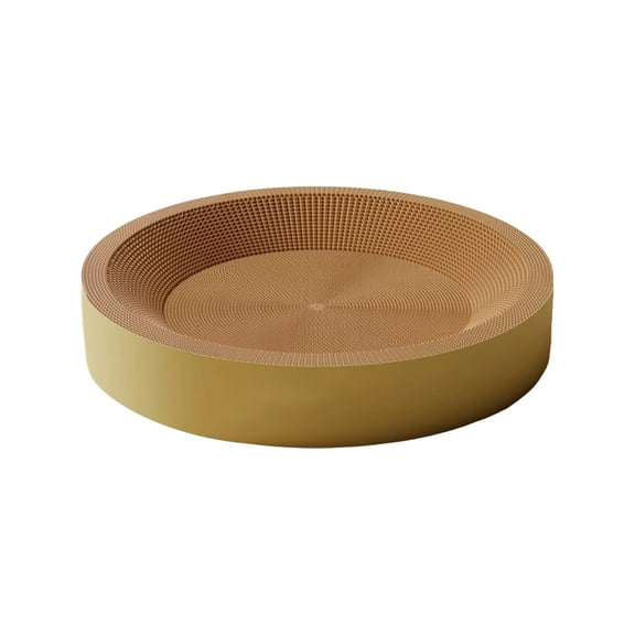 Yonrjhukm Round Oval Cat Scratching Board, Corrugated Paper Cat Bed and Scratching Basin, 360° Scratchable Design, Non-Slip Base, Durable and Safe for Cats