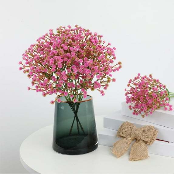 Yonrjhukm Simulated Babysbreath Fake Flowers, Home, Wedding, and Hotel Decoration Props, Realistic and Low Maintenance Artificial Flowers for Indoor and Outdoor Use