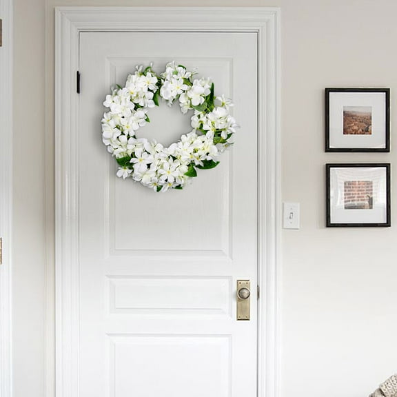 Yonrjhukm Simulated Rose Flower Wreath, Lifelike Door Lintel Decoration, Fake Floral Pendant for Weddings, Holidays, Home, and Mall Decor, Durable and Maintenance-Free