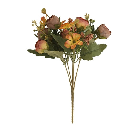 Yonrjhukm Simulation Fake Flower Bouquet, Lifelike Silk Rose for Home Decor, Bedroom, Living Room, Easy Maintenance, Perfect Gift for Housewarming and Special Occasions