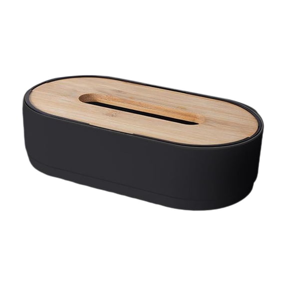 Yonrjhukm Sinking Type Wooden Cover Paper Towel Box, Household Floating Cover Draw Paper Box for Living Room, Coffee Table Tissue Holder, Modern Durable Design, Easy Dispensing