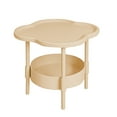 thumbnail image 1 of Yonrjhukm Small Bedside Table, Mini Side Table for Bedroom and Living Room, Mobile Storage Rack with Double Layer, Convenient Open Storage for Books and Essentials, 1 of 9