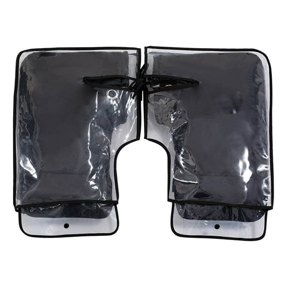 Yonrjhukm Snowmobile Handlebar Muffs, Windproof Motorcycle Hand Gloves with Thick Velvet Lining, Reflective Strips, and Easy Installation for Cold Weather Riding and Protection