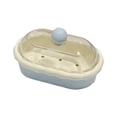 thumbnail image 1 of Yonrjhukm Soap Box with Lid, Household Sink Soap Storage Box, Plastic Soap Dish with Drainage Holes, Transparent Cover for Clean and Hygienic Soap, Cute Design for Bathroom Decor, 1 of 6