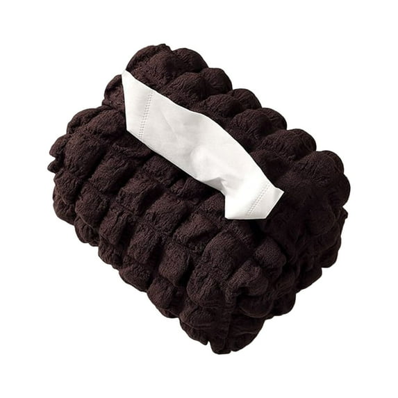 Yonrjhukm Soft Cream Puff All Cotton Foam Tissue Box, Double Layer Fabric Tissue Bag, Ideal for Bathrooms, Office, Car, Outdoor Tent, Dining Table