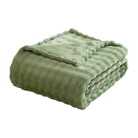 Yonrjhukm Soft Thick Fleece Blanket for Beds and Sofas, Cozy Nap Blanket for Ultimate Comfort, Ideal for Chilly Nights and Stylish Home Decor