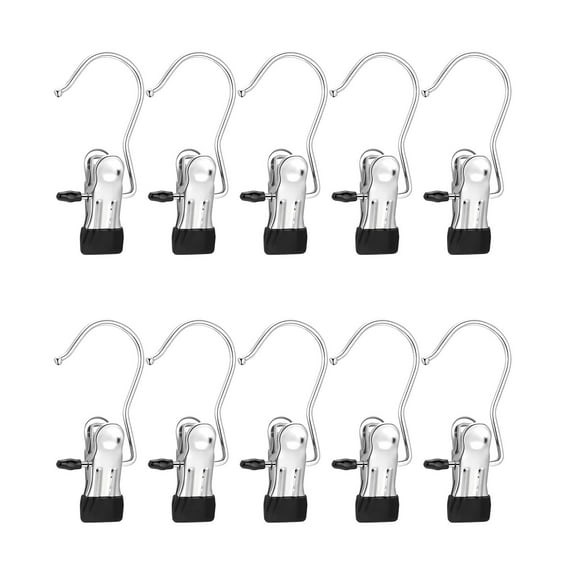 Yonrjhukm Stainless Steel Multifunctional Clothes Drying Clip, Heavy Duty Hook Storage for Pants, Leggings, Socks, Towels, and More, Windproof and Space-Saving Hanger
