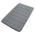 thumbnail image 1 of Yonrjhukm Striped Quilted Floor Mat, Soft Velvet Bathroom Mat with Super Absorbent Microfiber, Non-Slip PVC Backing, Easy to Clean, Comfortable Foam for Home and Guest Bathrooms, 1 of 7