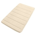 thumbnail image 1 of Yonrjhukm Striped Quilted Floor Mat, Soft Velvet Bathroom Mat with Super Absorbent Microfiber, Non-Slip PVC Backing, Easy to Clean, Comfortable Foam for Home and Guest Bathrooms, 1 of 6